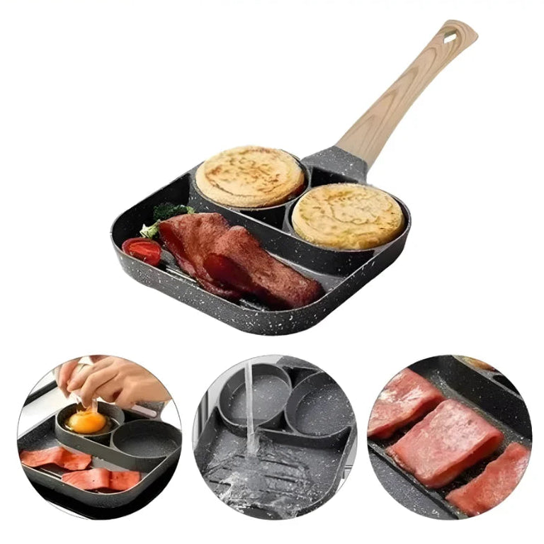 Frigideira Antiaderente com 3 Divisórias