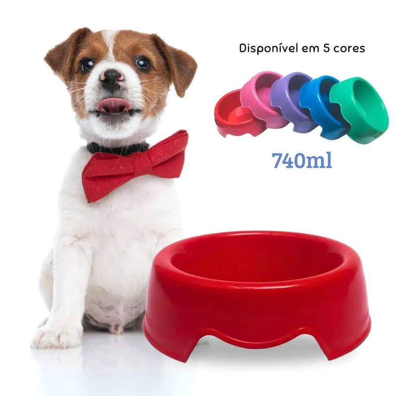 Comedouro Bebedouro Pet para Cães e Gatos | Tigela Ração Água Plástico Resistente