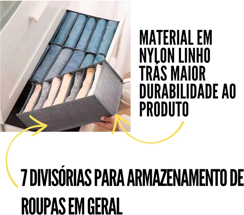 Organizador de Roupas Colmeia com 7 Divisórias