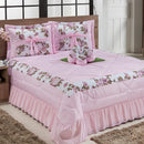 Kit Cobre Leito Casal Padrão com Almofada de Flor 04 Peças