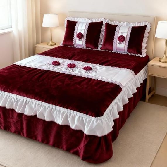 Colcha Casal Box Bordada Acolchoada 2,40 X 2,50m