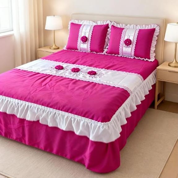 Colcha Casal Box Bordada Acolchoada 2,40 X 2,50m