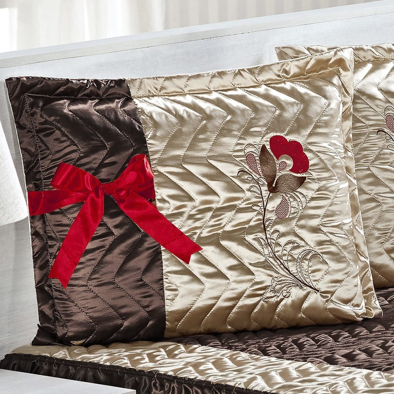 Colcha Casal Cetim Brilhante - 03 Peças