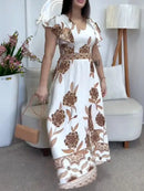 Vestido Feminino Casual Estampa Floral