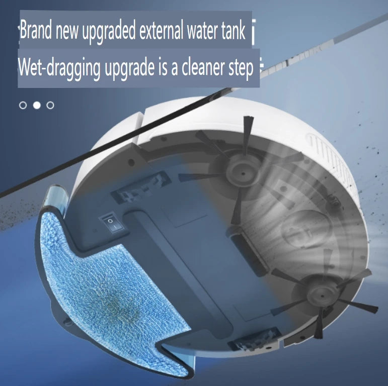 Robô de Limpeza Inteligente – Varrer, Aspirar e Passar Pano com Controle via App