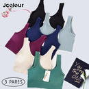 Kit com 3 Peças – Top Esportivo Respirável em Poliéster