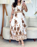 Vestido Feminino Casual Estampa Floral