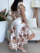 Vestido Feminino Casual Estampa Floral