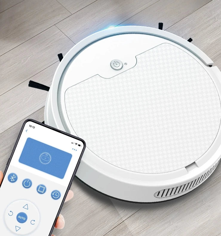 Robô de Limpeza Inteligente para Casa – Varrer, Aspirar e Passar Pano 3 em 1 com Controle via App