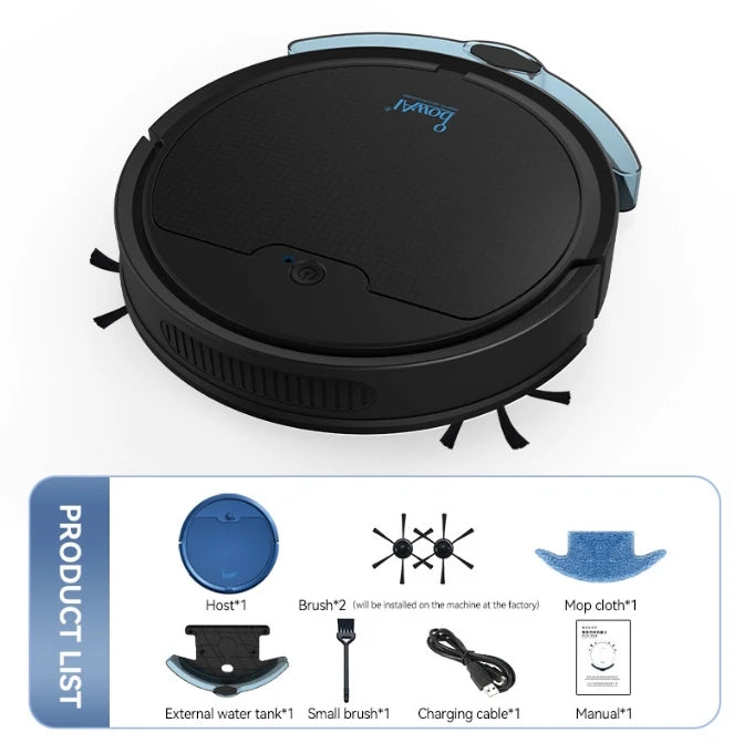 Robô de Limpeza Inteligente – Varrer, Aspirar e Passar Pano com Controle via App