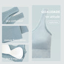 Kit com 3 Peças – Top Esportivo Respirável em Poliéster