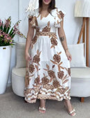 Vestido Feminino Casual Estampa Floral