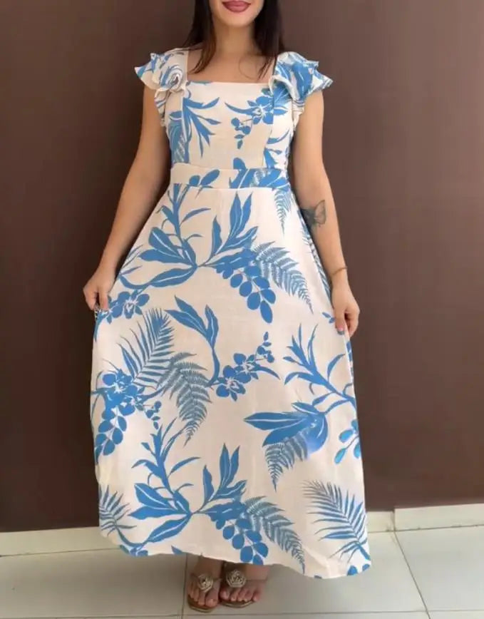 Vestido Feminino Casual Estampa Floral