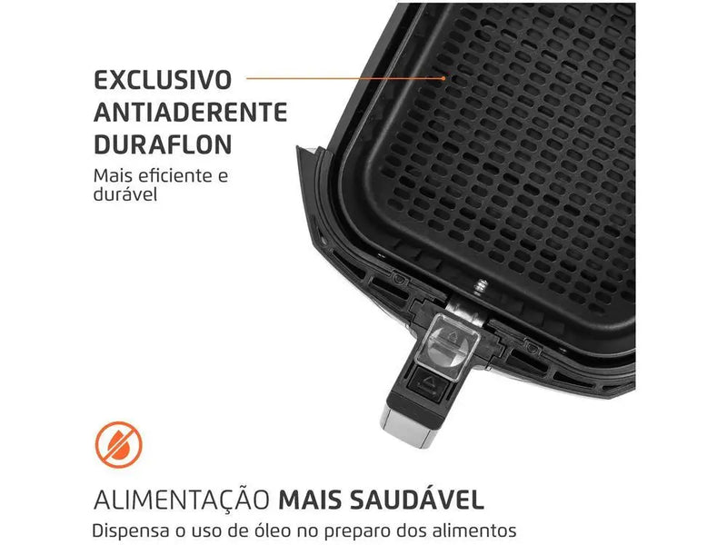Air Fryer Mondial 4 Litros – Fritadeira Sem Óleo Preta com Timer e Alta Potência 110V
