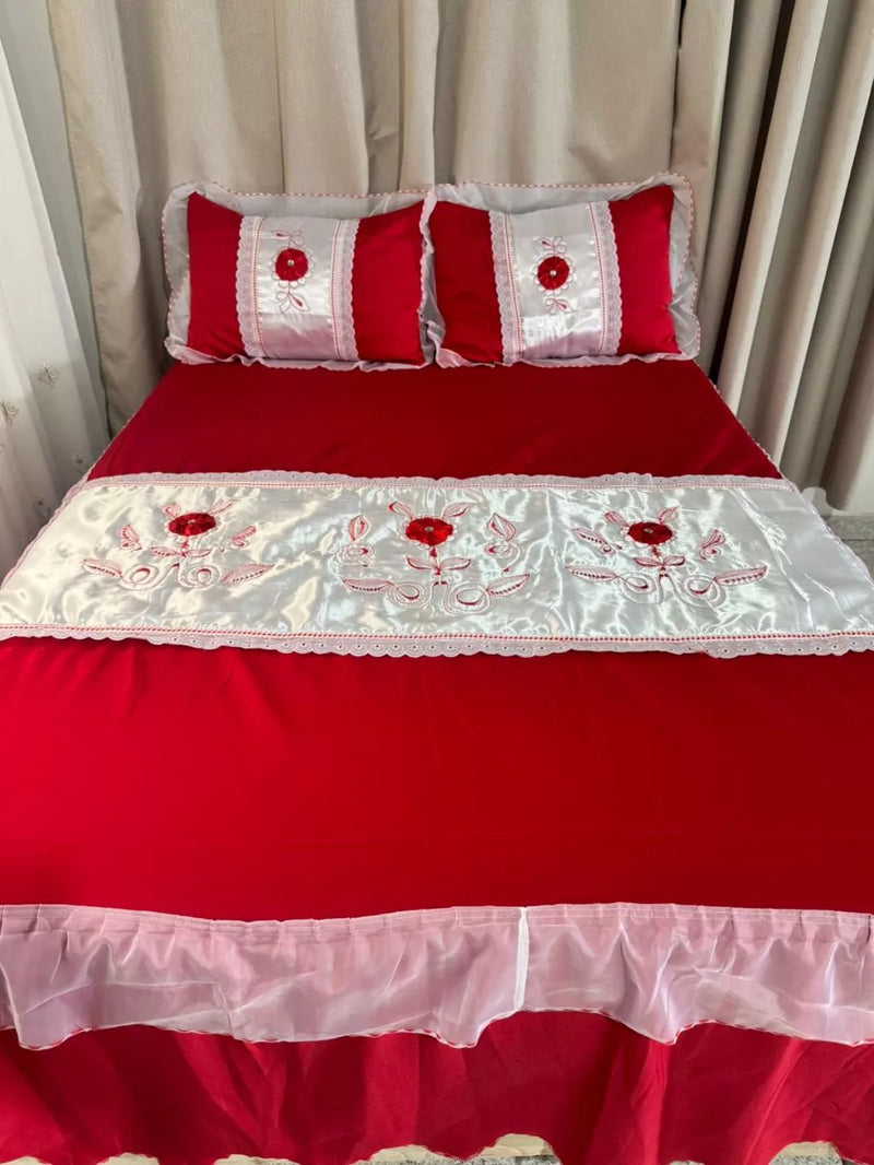 Colcha Casal Box Bordada 3 peças