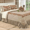 Kit Cobre Leito Casal Padrão com Almofada de Flor 04 Peças