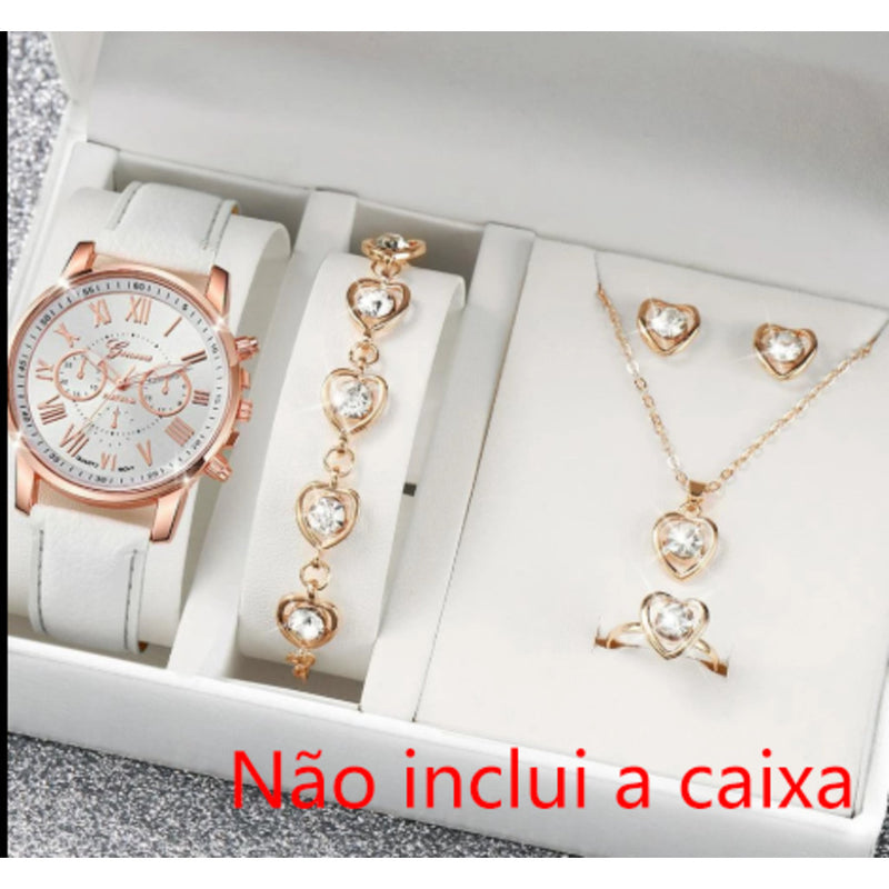 Conjunto Semi-Jóias com Relógio