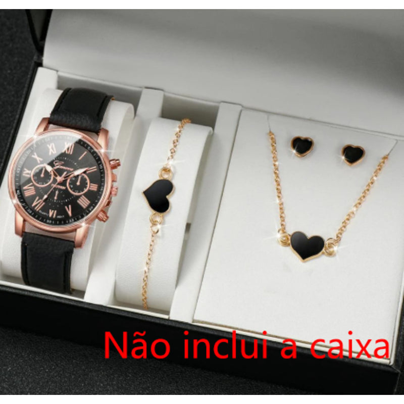 Conjunto Semi-Jóias com Relógio