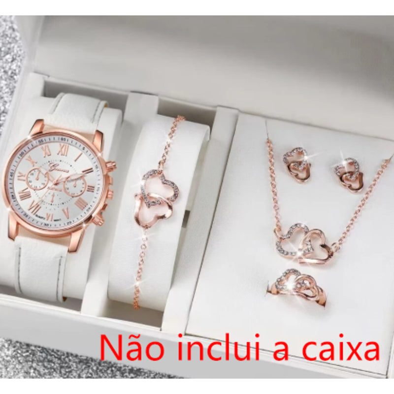 Conjunto Semi-Jóias com Relógio
