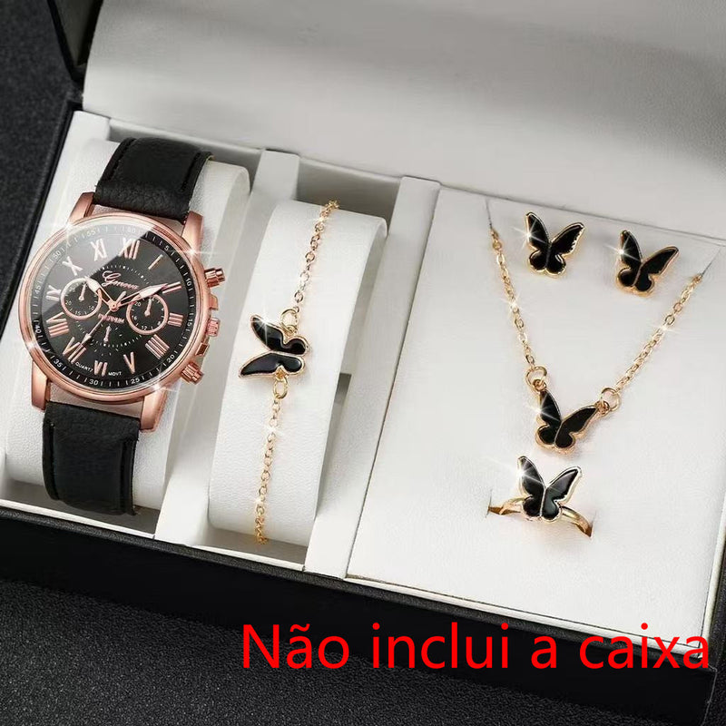 Conjunto Semi-Jóias com Relógio